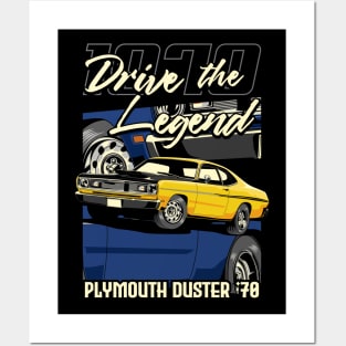 1970 Plymouth Duster Muscle Car Posters and Art